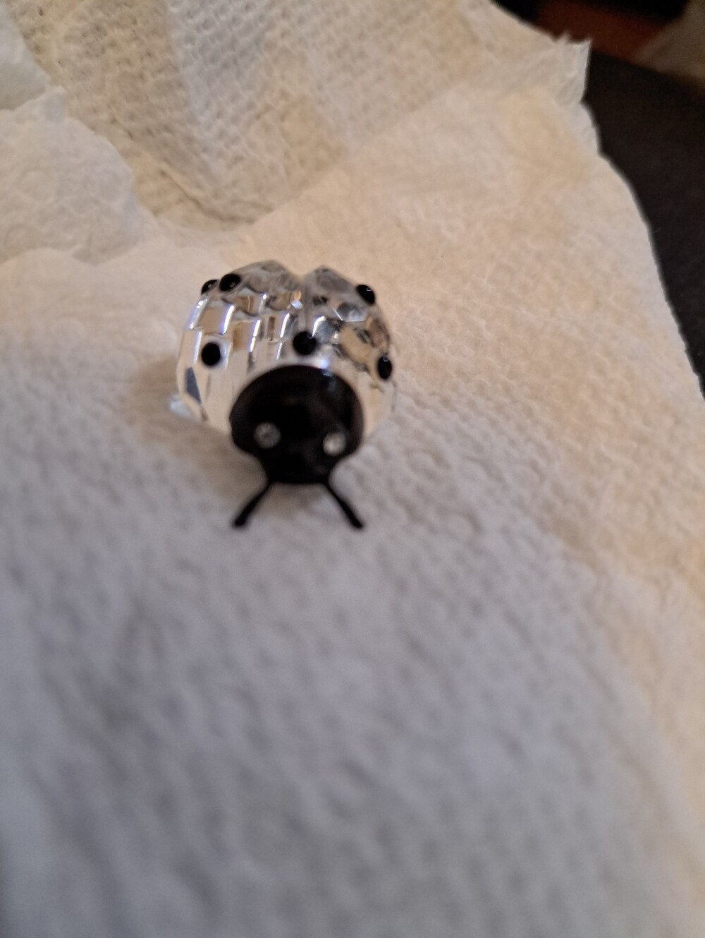 Swarovski Crystal Tiny 1" Ladybird Ladybug 190858 Secret Garden Excellent